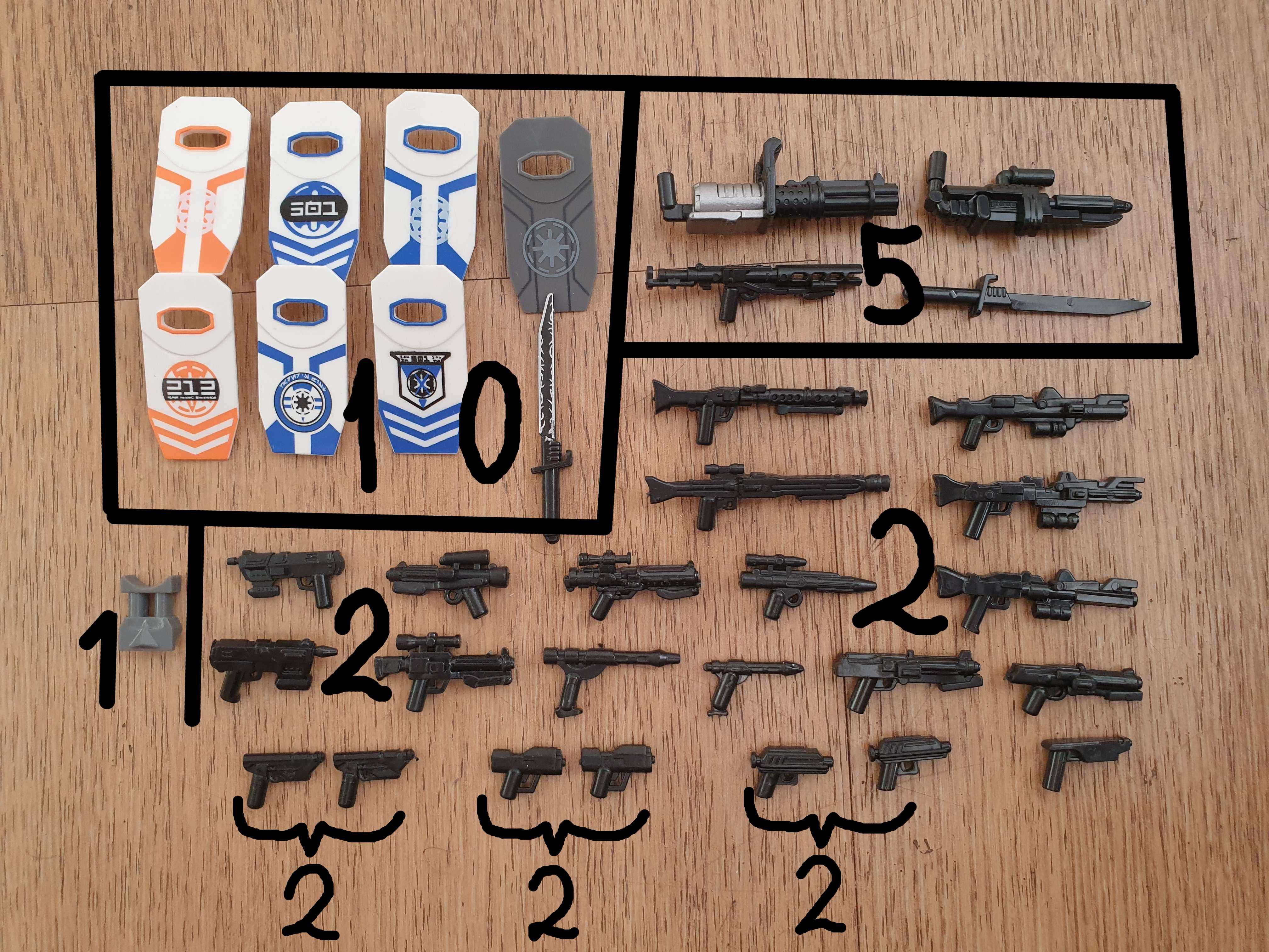Promocja ! Custom bronie i akcesoria dla figurek lego star wars klonów