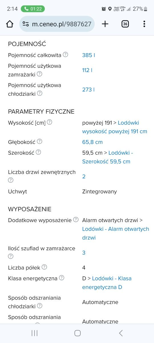 Lodówko zamrażarka lodówka Samsung