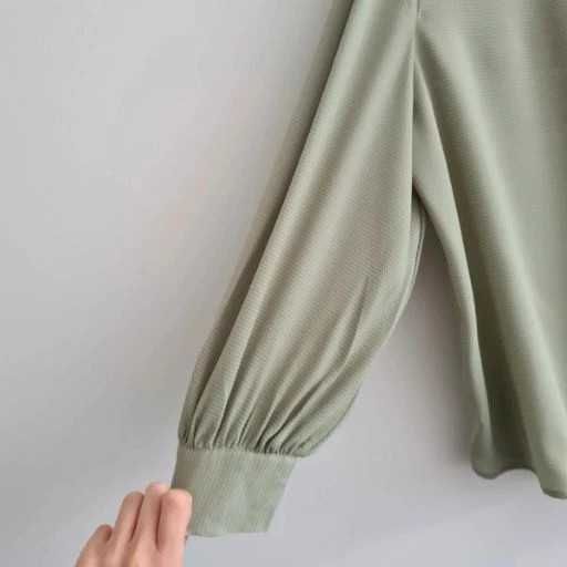 Miętowa zielona elegancka bluzka XL H&M 46 plus size luźna