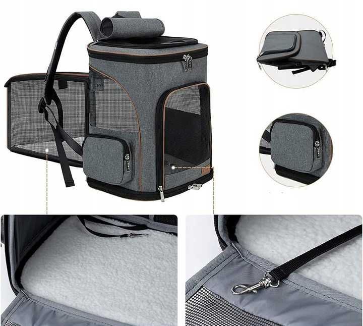 Plecak Transporter dla kota/psa – Rozkładany, design premium, NOWY