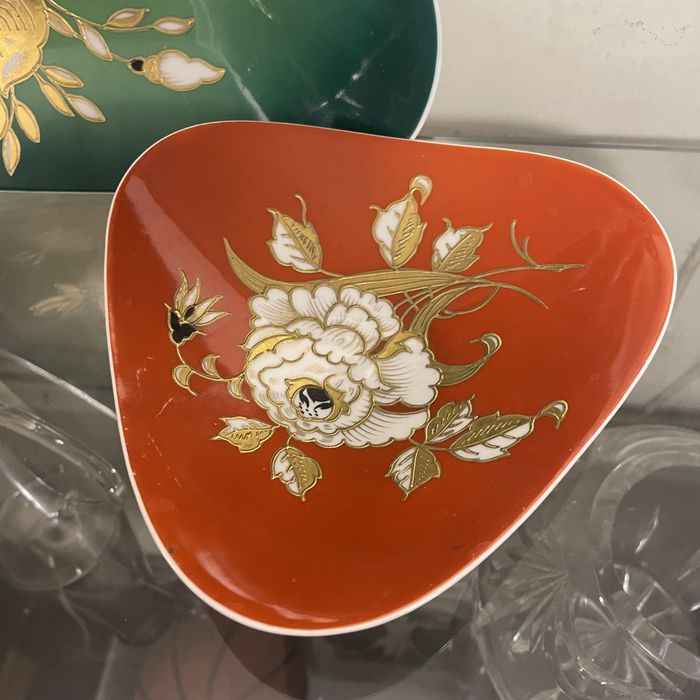 Porcelanowy półmisek wallendorf 1764 goldrelief  miska antyk