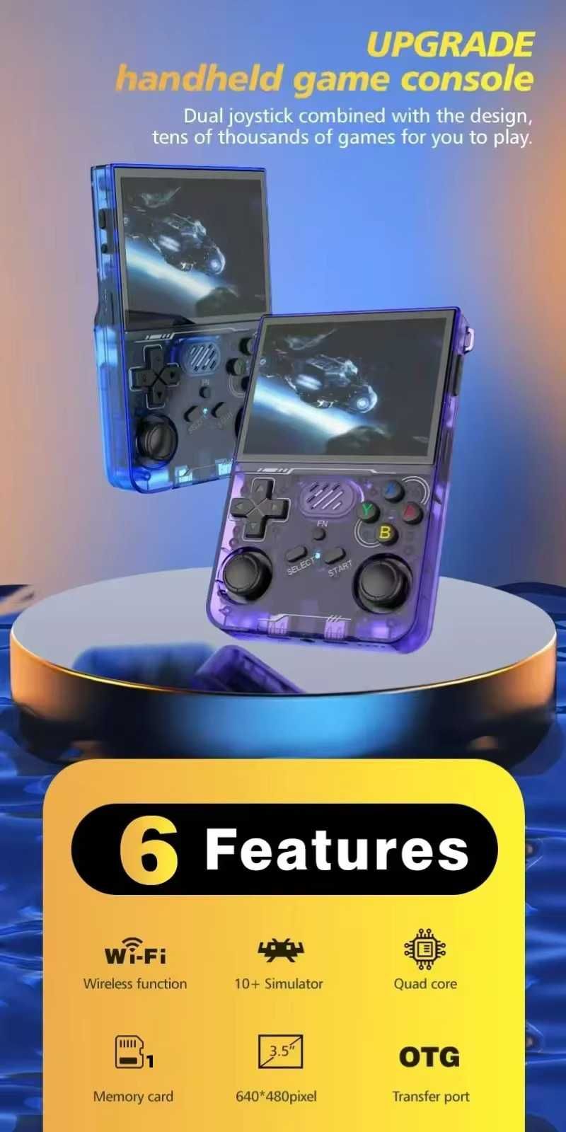 Retro R36XX Console de jogos 15000 jogos  C/ WiFi  (2025 nova versão)