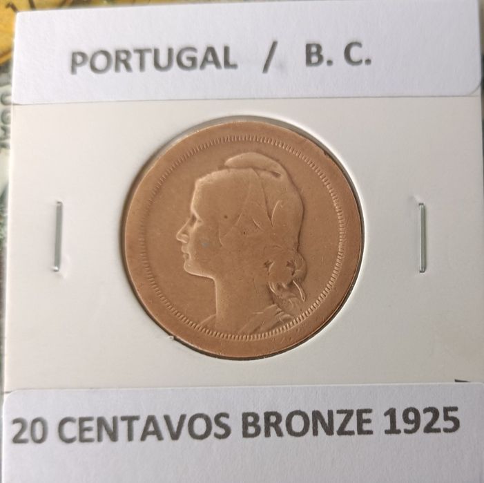 4 Moedas de 20  centavos da primeira República Portuguesa
