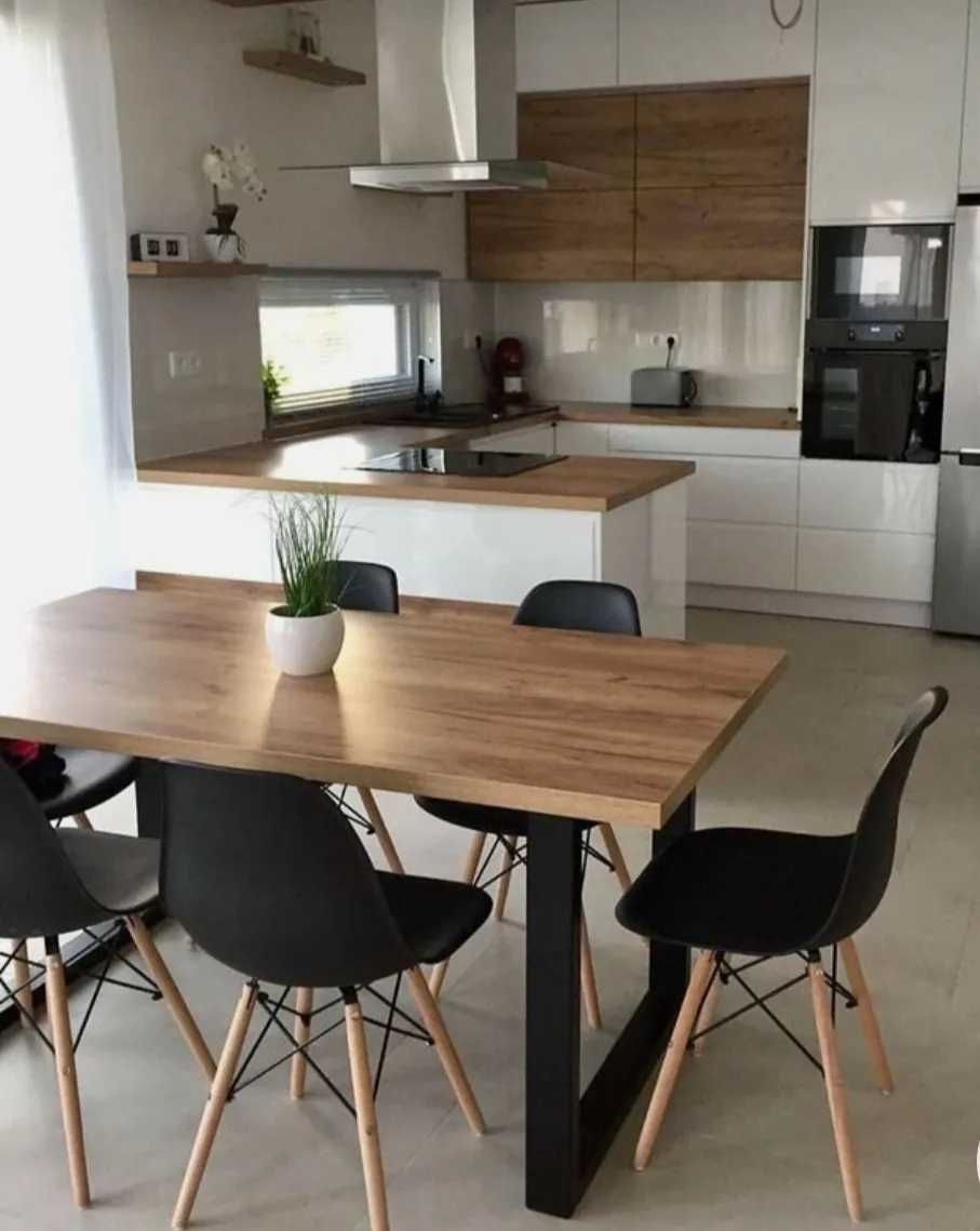 Stół do jadalni + stolik kawowy Nowy Zestaw mega stal loft
