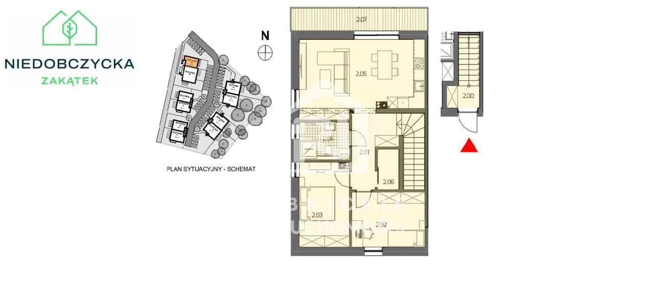M4 73m2 1 piętro, balkon, Niedobczycka Zakątek