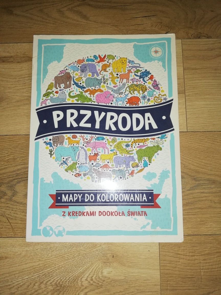 Kolorowanka Mapa przyroda, mapa do kolorowania