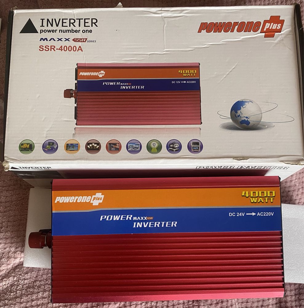 Перетворювач авто (інвертор) 24V-220V 4000W