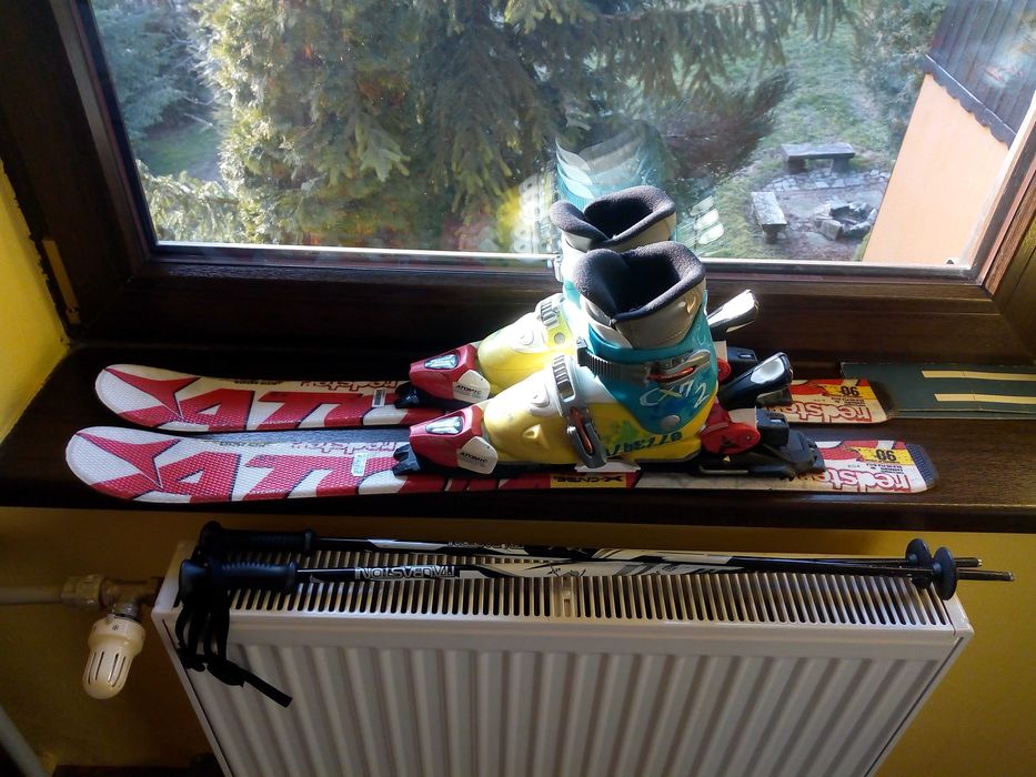 narty Atomic Redster 90 cm + buty Dalbello 19 cm eu 30 + kijki 80 cm