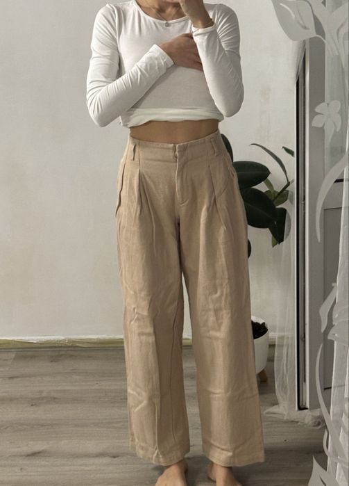 Штани riki hype бежеві стан топ розмір XS