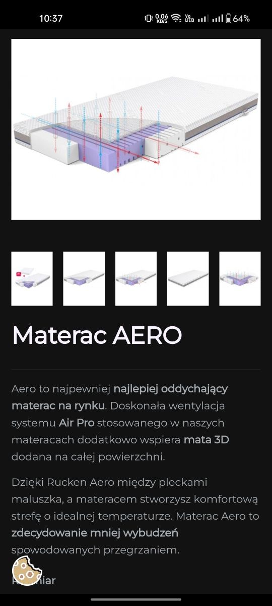 Materac oddychający Rucken Aero