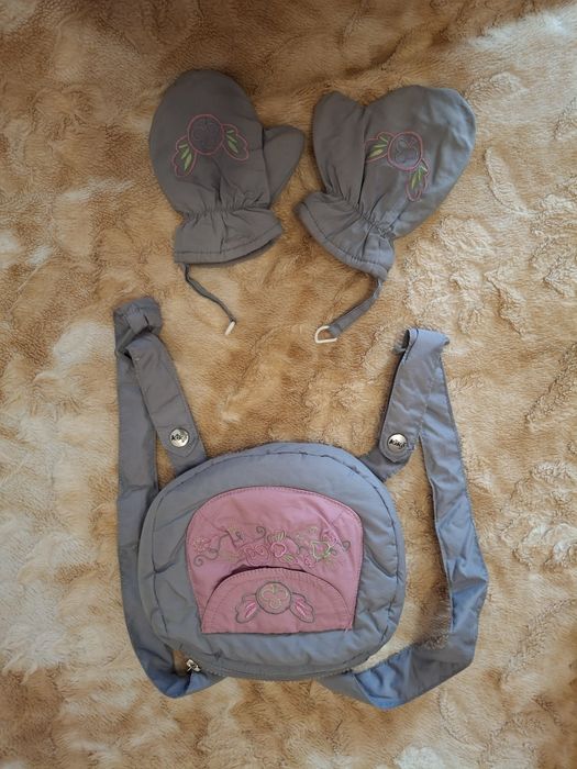 Дитячий зимовий комбінезон з рукавичками та рюкзачком