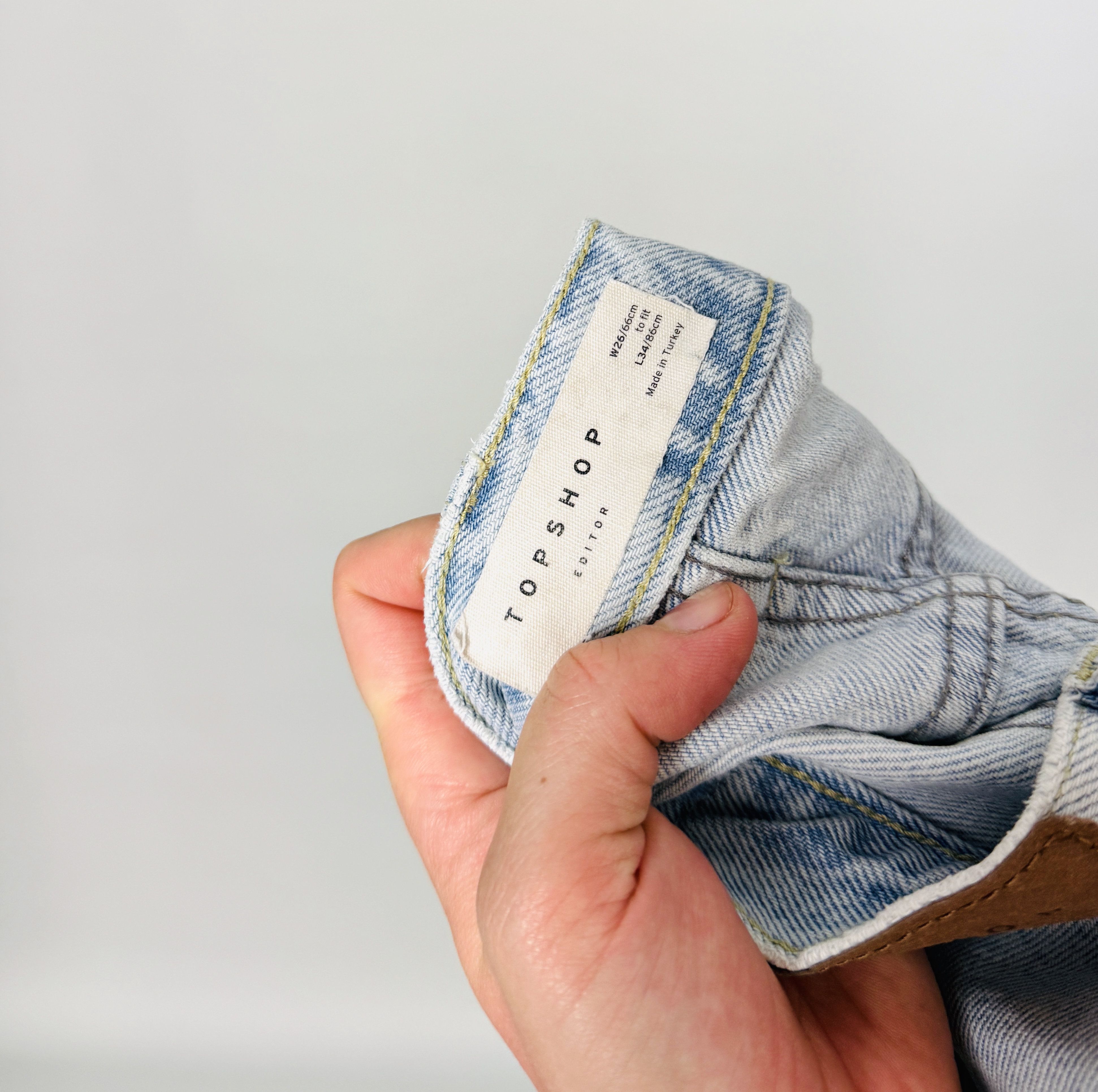 Jeansowe proste spodnie w jasnym odcieniu XS 34 Topshop