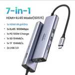 Ugreen 7in1 USB TypeC хаб: HDMI 4k60Hz, RJ45 LAN, USB3.0 SD/TF, PD100W