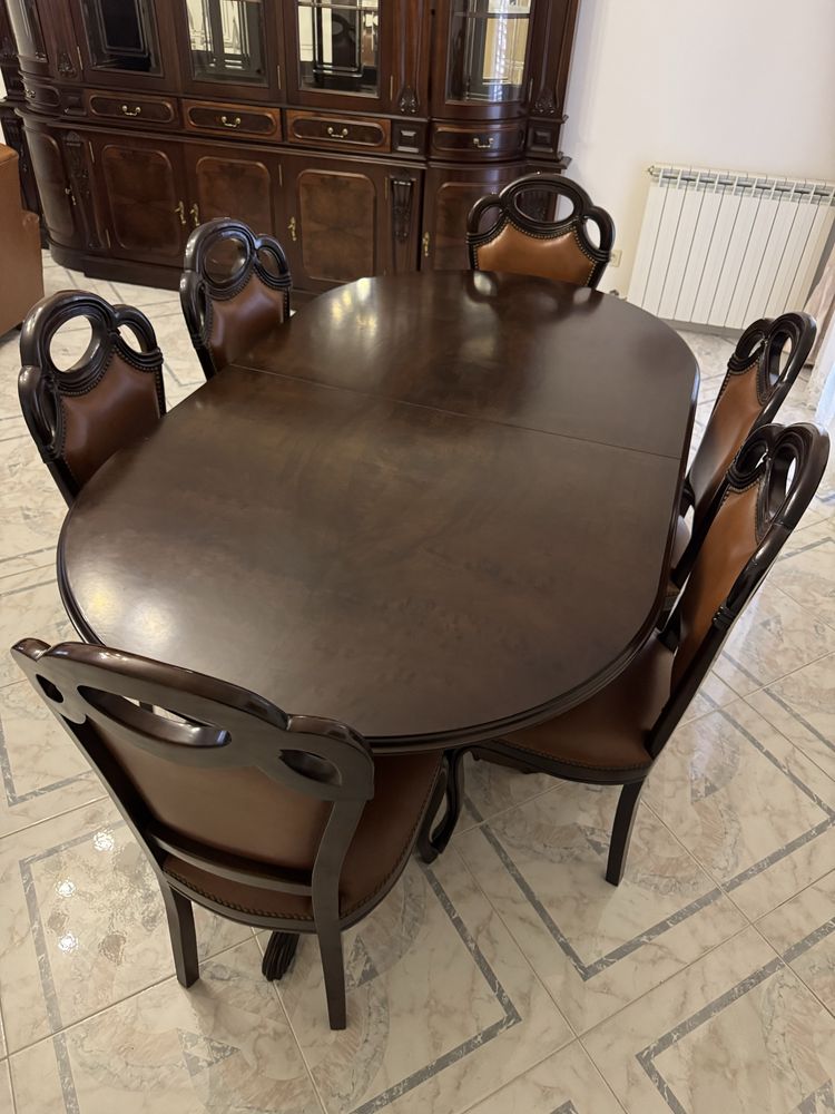 Conjunto Mesa Sala Extencível 6 a 8 cadeiras