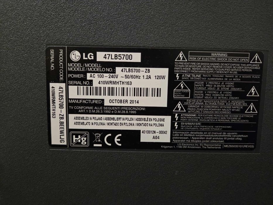 Telewizor LG 47LB5700 47 cali