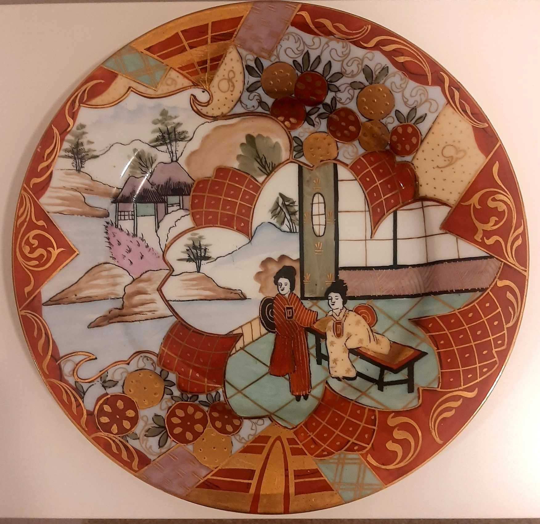 Prato em porcelana Vista Alegre pintado à mão estilo Kutani Japão (2)