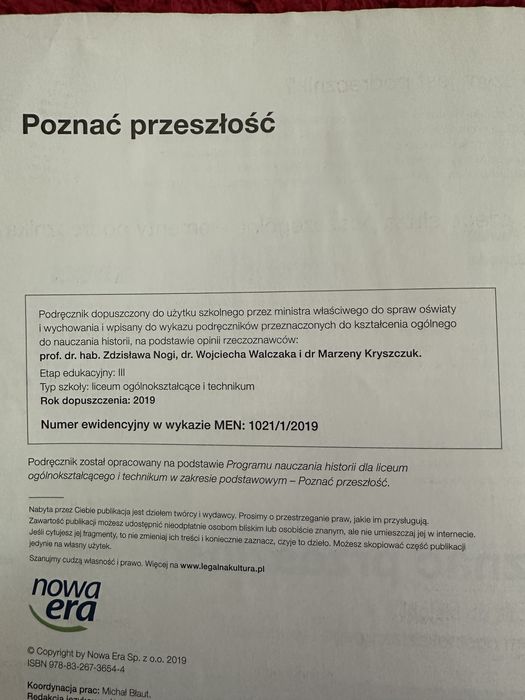 Nowa era Poznać przeszłość 1 zakres podstawowy