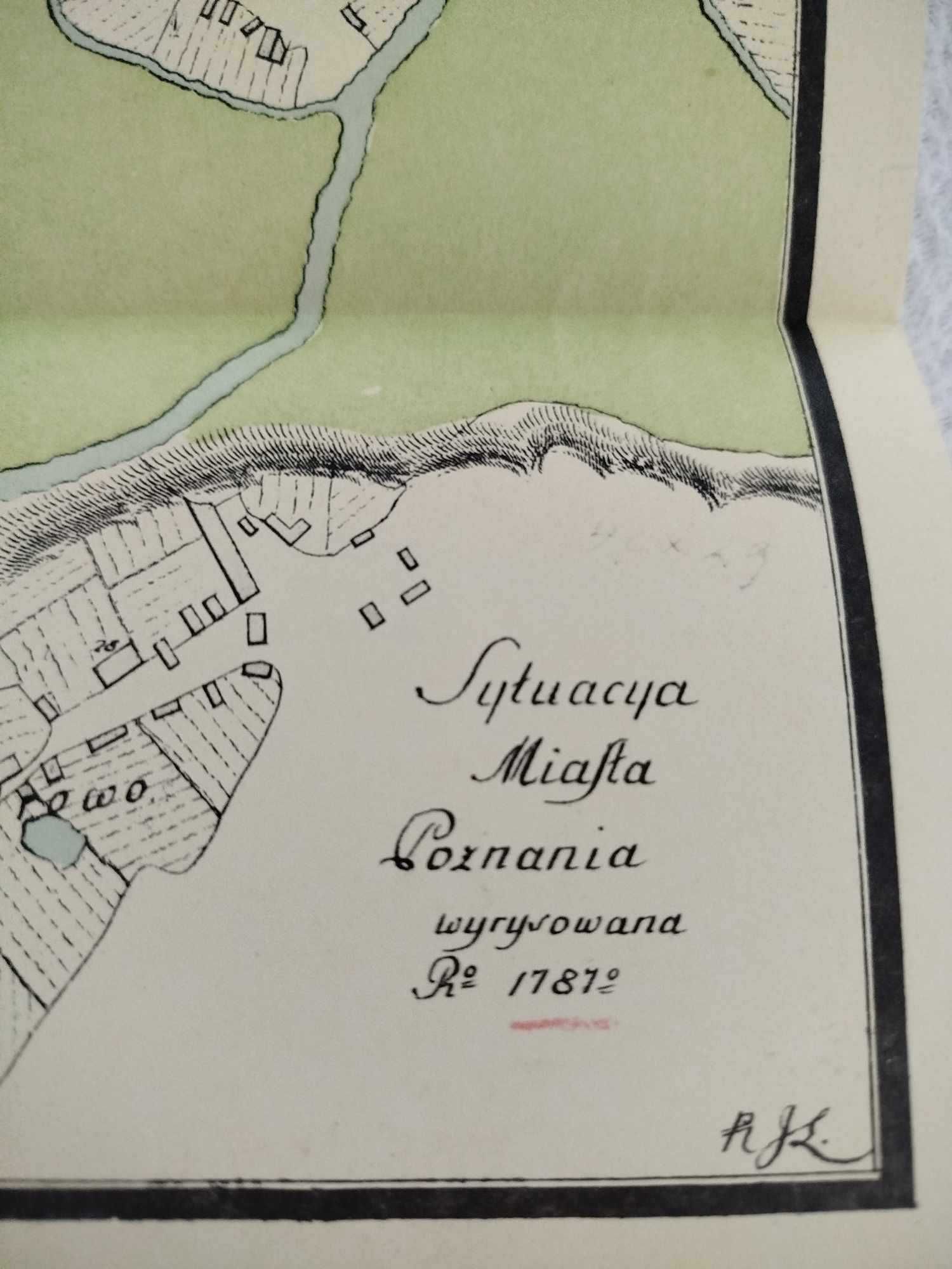 mapa Sytuacja Miasta Poznania wyrys. 1787, PWN Warszawa Poznań 1988