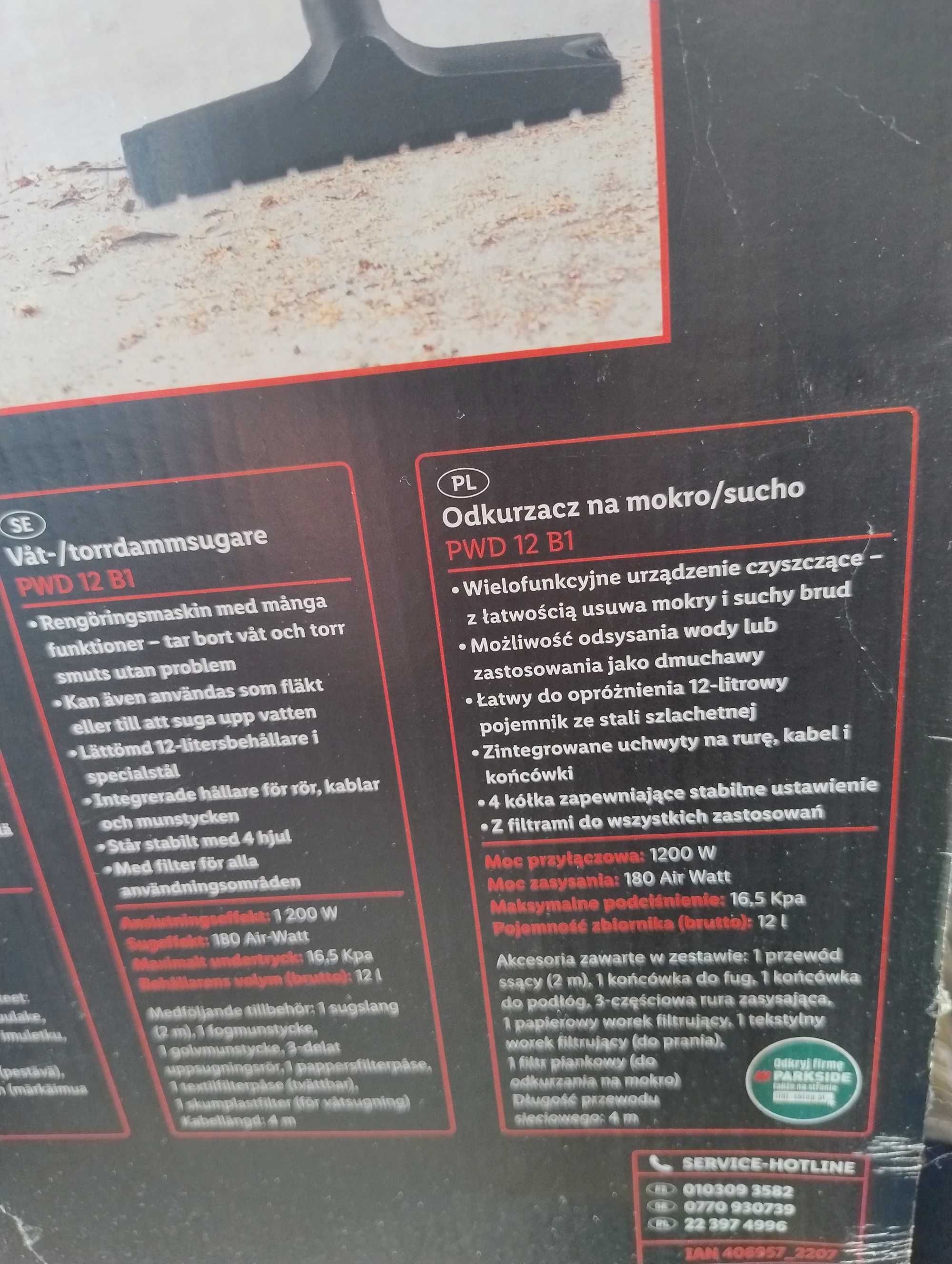 Odkurzacz do pracy na mokro i sucho 1200 W