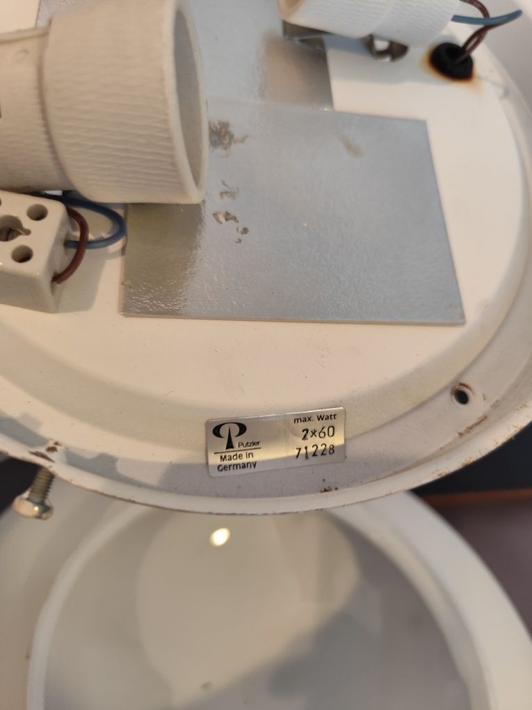 Plafon peill putzler vintage retro prl space age szkło