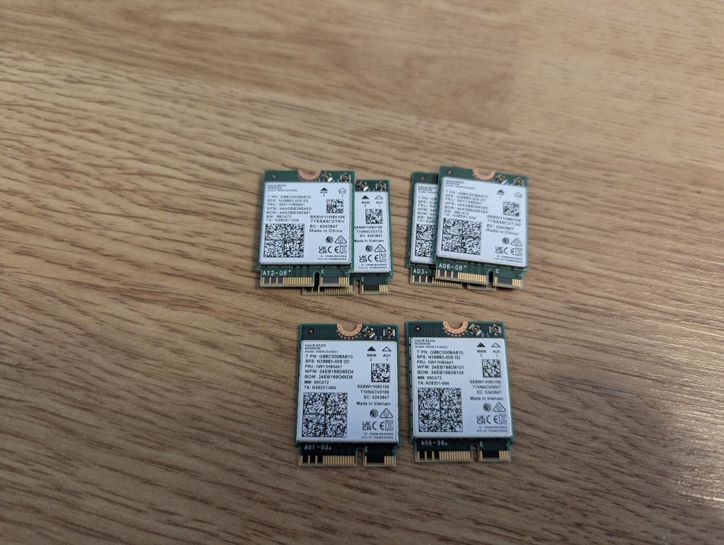 Wi-Fi модуль Intel BE200 NGW. Wi-Fi 7 Bluetooth 5.4.Wi-Fi 2.4/5/6 ГГц