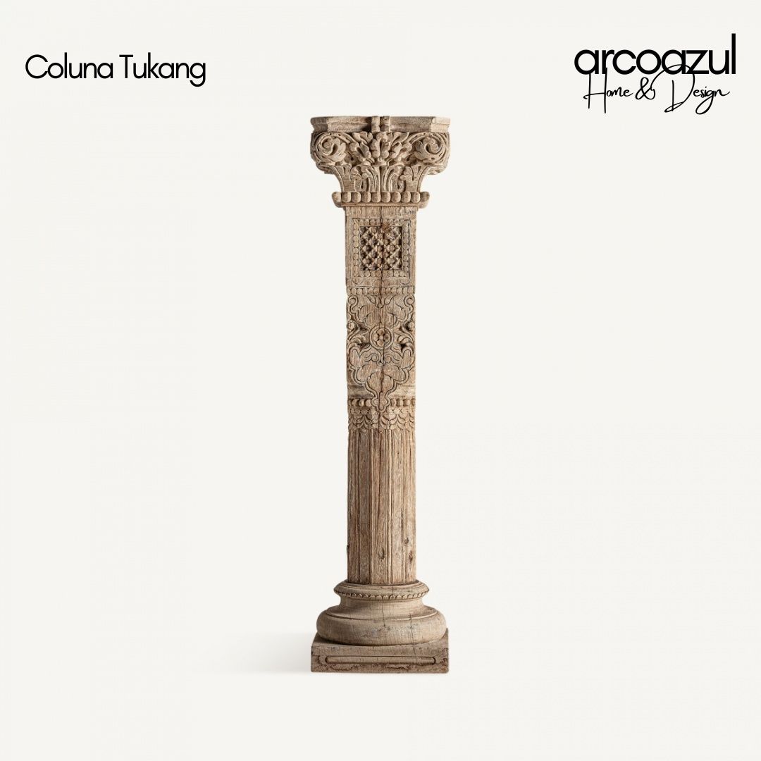 Coluna Tukang - Peça artensanal e Oriental By Arcoazul