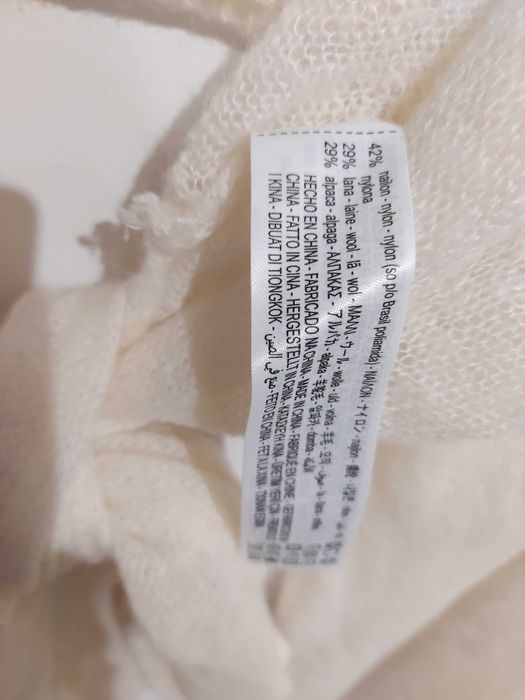 Zara bolerko / tie cardigan ALPAKA, WEŁNA XS-S