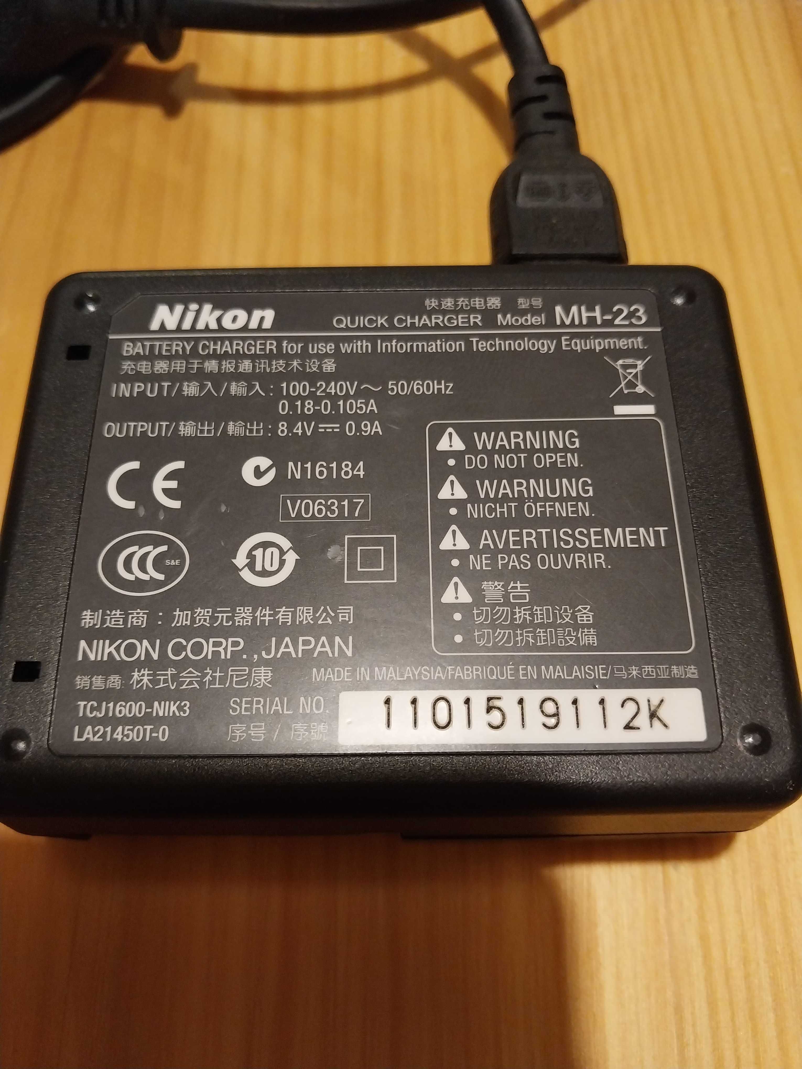 Зарядное устройств Nikon MH-23 D40 D60 D5000 D3000 EN-EL9