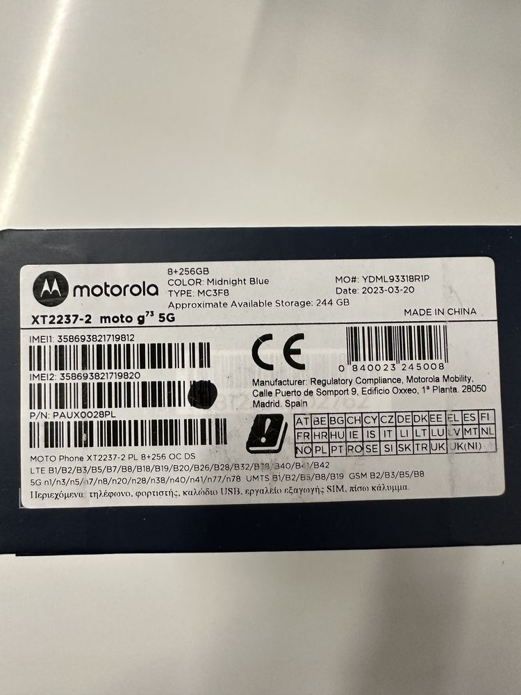 NOWY smartfon telefon Motorola Moto G73 5G 8/256GB sklep gwarancja