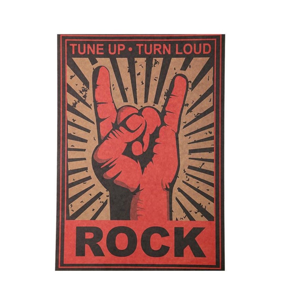 Cartaz decorativo de parede ROCK - Novo