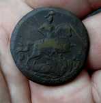 2 копейки 1758 год. Царская монета.