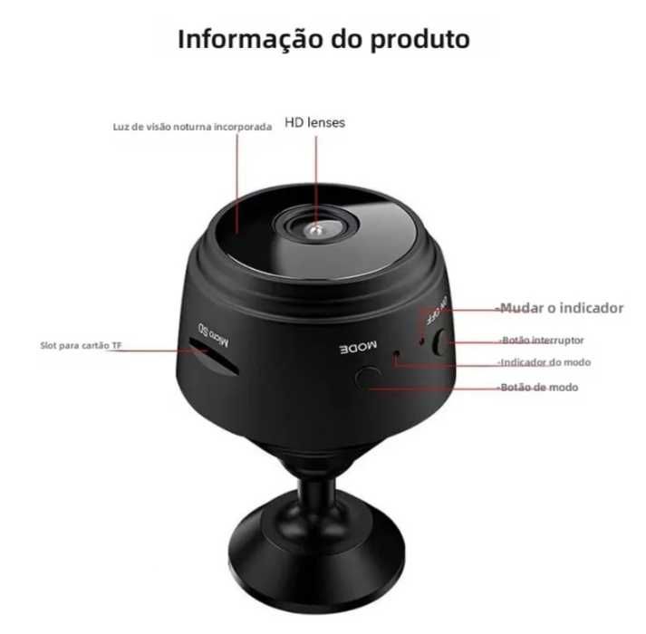 Câmera Vigilância HD Wi-Fi Novo