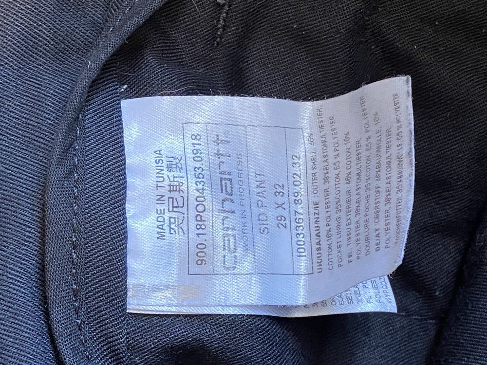Carhartt spodnie czarne 29x32 klasyk