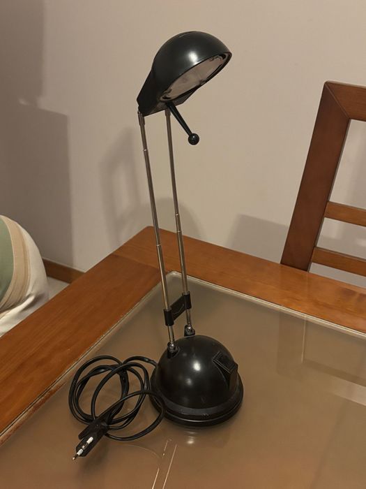 Luminária de mesa halógena preta vintage IKEA Espressivo 77