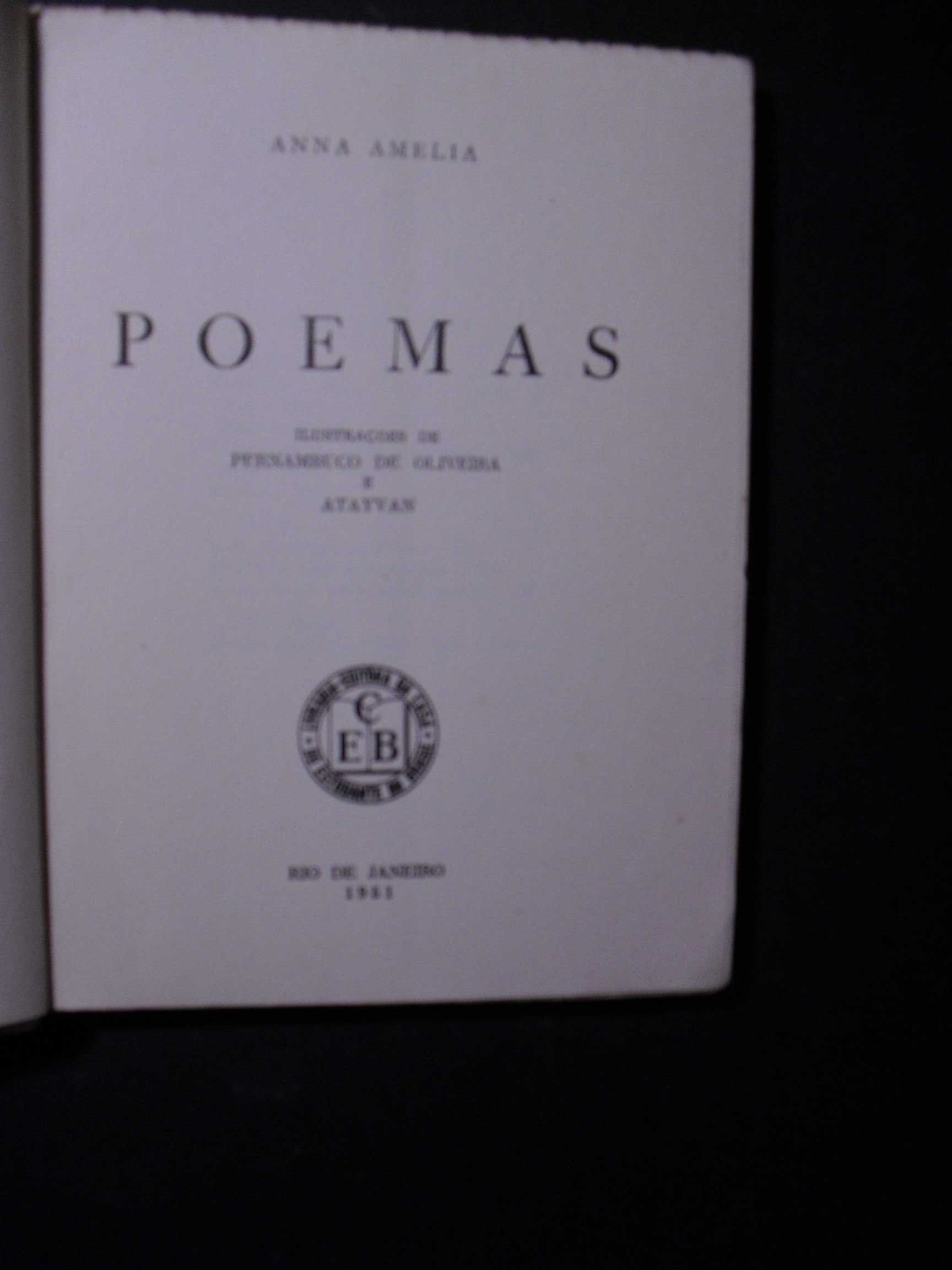 Amelia (Anna);Poemas,Ilustrações de Pernambuco de Oliveira e Atayvan;