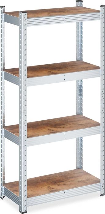 Ocynkowany Metalowy Regał 120x60x30cm 4 poziomy