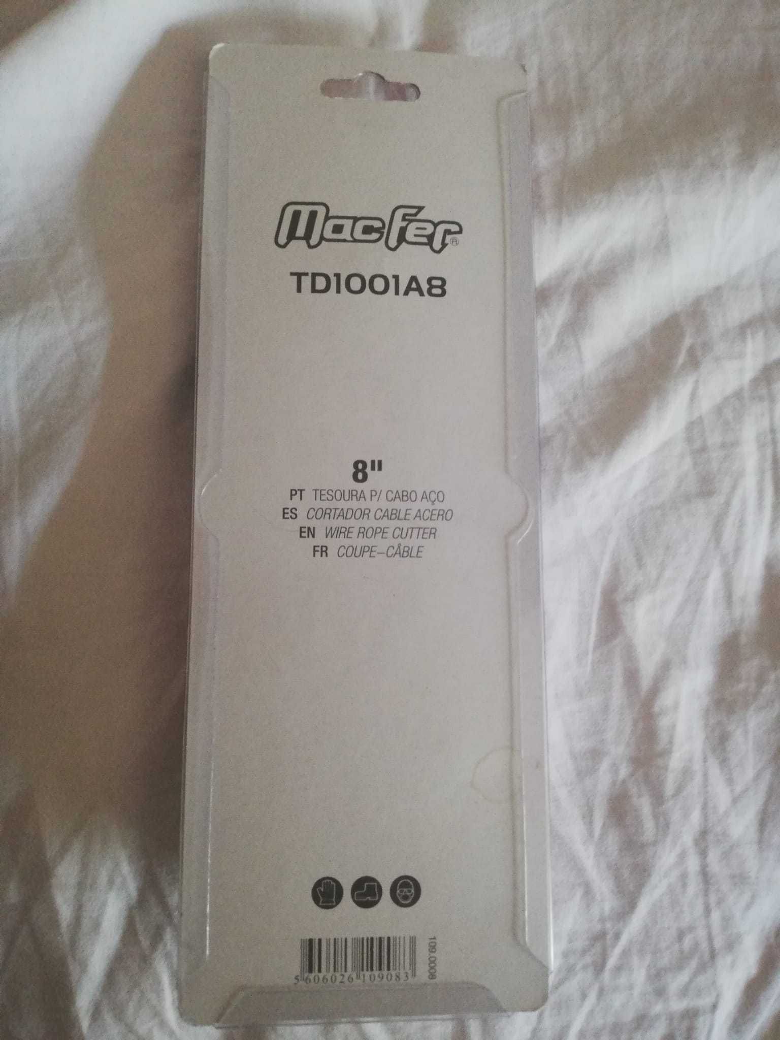 Tesoura P/ cabo Aço Macfer TD1001A8 (nova) + wd-40 (por abrir)