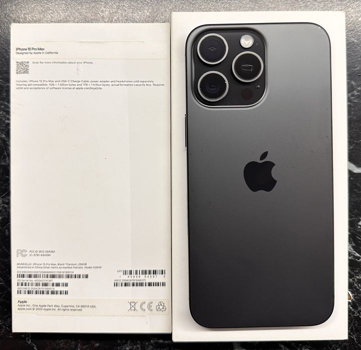 iPhone 15 Pro Max 256 eSim, 89% батарея 740$