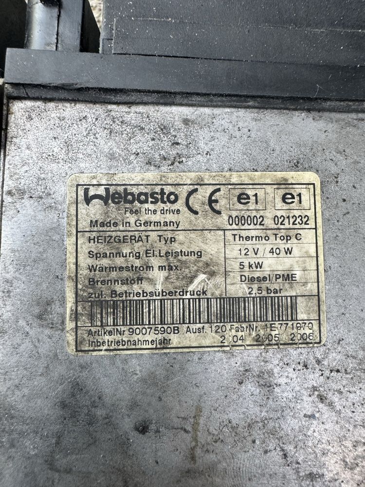 Webasto Thermo Top C vw t5