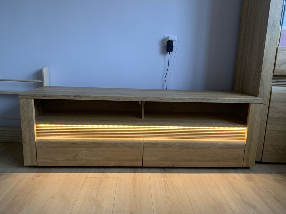 Zestaw mebli salonowych z narożnikiem z funkcją spania