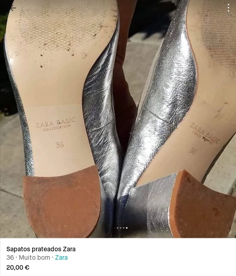 Sapatos prateados