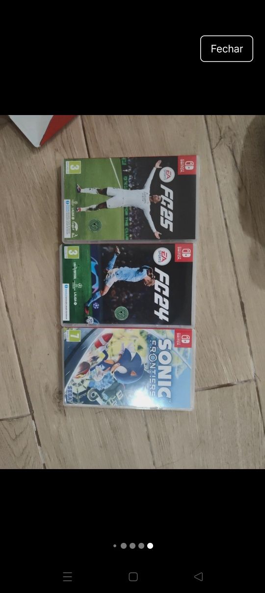 Nintendo switch com 2 FIFA e sonic