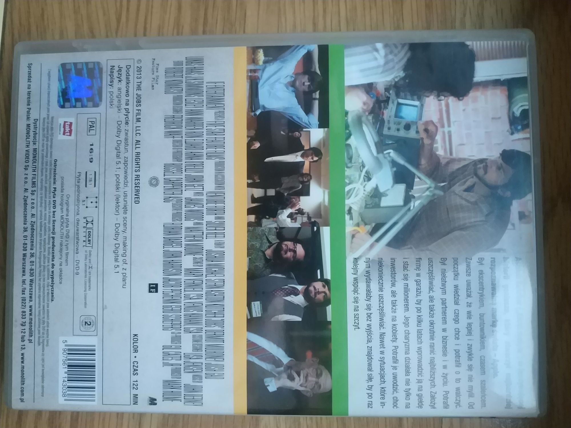 Jobs film dvd pudełko Ashton kuther