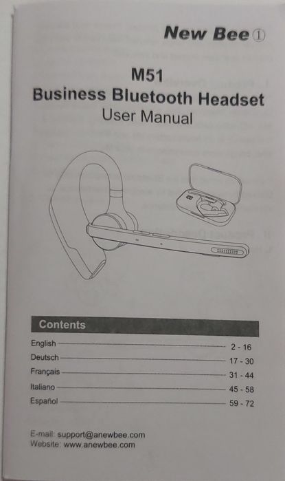 Гарнітура вільні руки NEW BEE M51