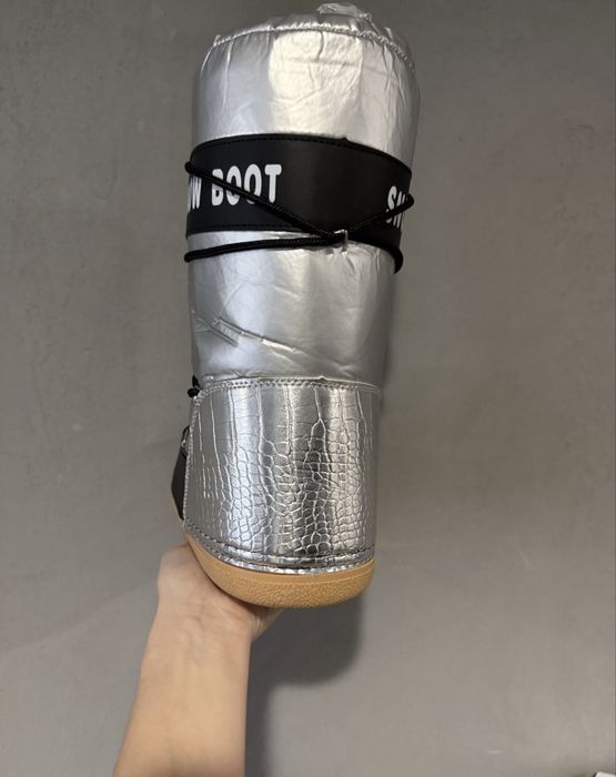 Srebrne śniegowce, śniegowce damskie, kozaki, 35/36