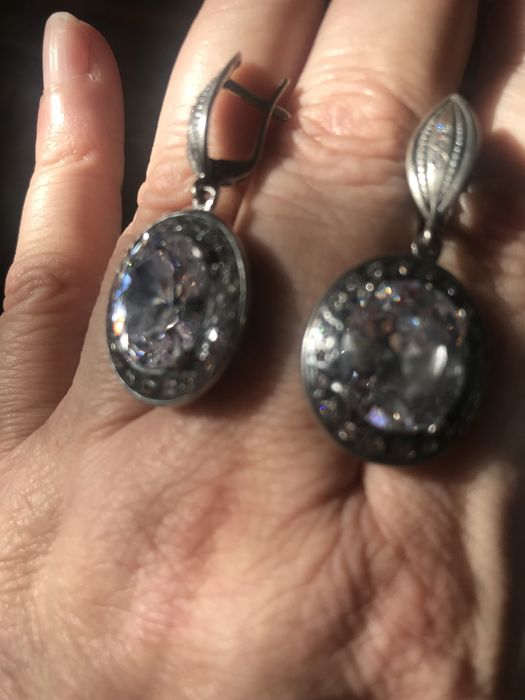 Серебро  кольцо серьги