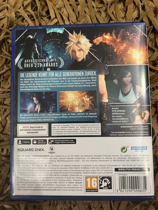 final fantasy remake vii 7 intergrade ps5