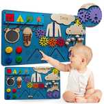 Tablica Manipulacyjna Sensoryczna Montessori Personalizowana Niebieska