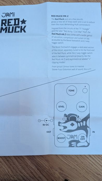 Гітарна педаль фуз, драйв, дісторшн Jam Red Muck mk 2