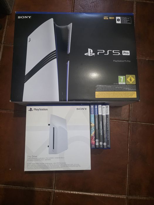 Ps5 Pro, disc reader, 5 games